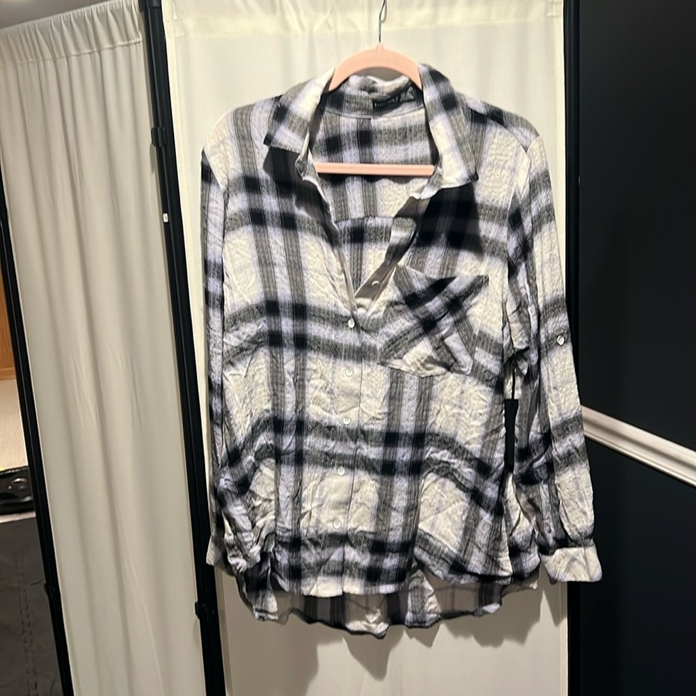 Black tape_ cute button-down shirt